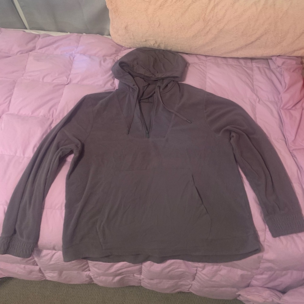 Grey fleece zip up, target.